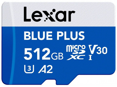 Kартичка меморија Лeксар Блу Плус МикроСД, 512GB, црна