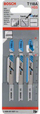 Teh sharre elektrike Bosch T118A, 92mm, set 3 copë, për metal