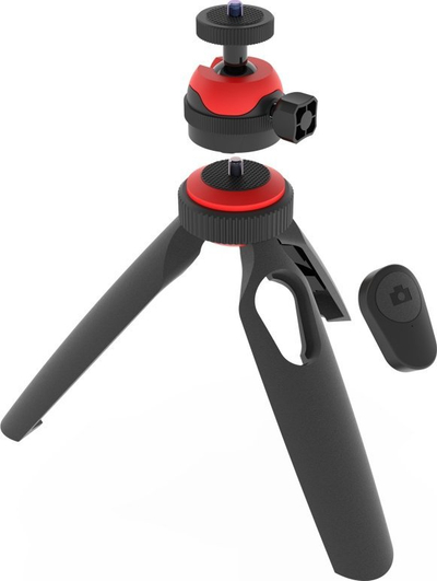 Set vllogingu Digipower Super Star Essential, mikrofon edhe dritë LED, tripod për telefon, i zi