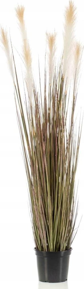 Bimë artificiale zbukuruese, bar ornamental me vazo, jeshile me krem