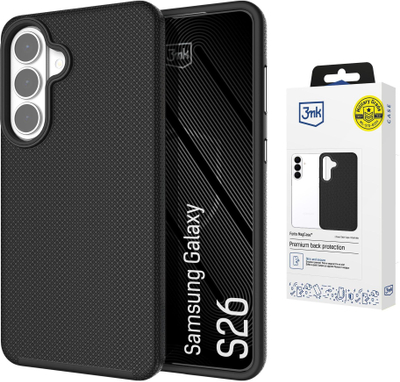 Këllëf telefoni 3MK Fortis MagCase për Samsung Galaxy S26, magnetik, mbrojtje e fortë, i zi