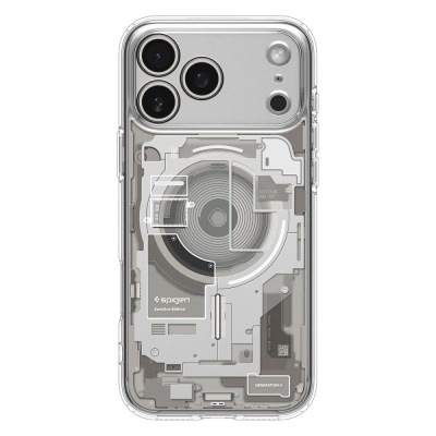 Kapak telefoni Spigen Ultra Hybrid MagSafe Neo One për iPhone 17 Pro, transparent, portokalli