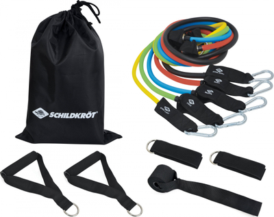 Set shirita rezistence Schildkrot SF FIT Expander, 5 copë, me doreza, shumëngjyrësh