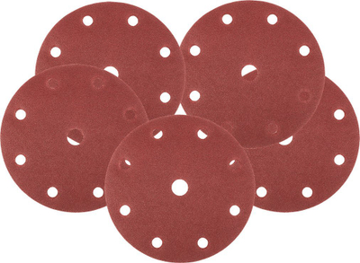 Disqe abrasive NEO TOOLS 150mm, P180, 5 copë, me 9 vrima