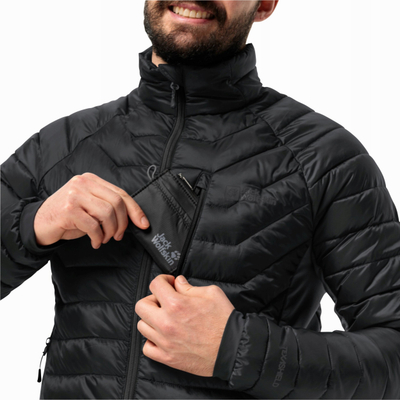 Xhaketë dimërore Jack Wolfskin Routeburn Pro Ins Jacket M 1206862-6000, poliamid, për meshkuj, e zezë