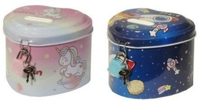 Kuti kursimi Swede MIX Piggy Bank, me formë zemre, për kalamaj, shumëngjyrëshe