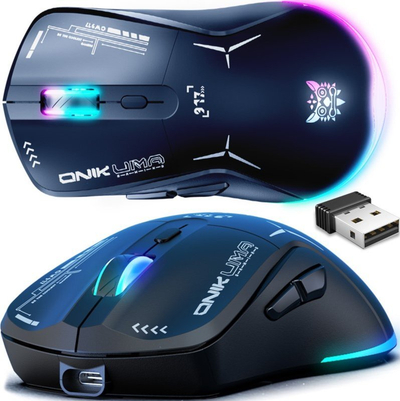 Mouse gaming Onikuma CW917, pa kabllo, RGB, i zi