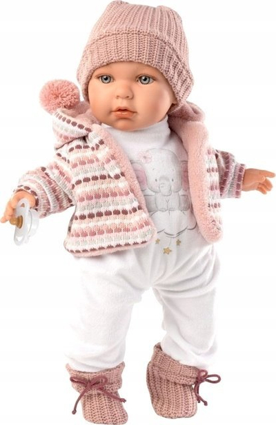 Kukull Llorens Juliet, trup i butë, 42 cm, rozë