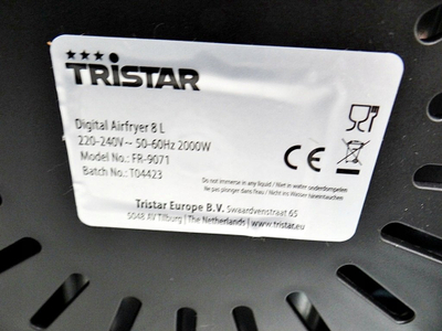 Фритеза со воздух Тристар FR 9071, 8L, црна
