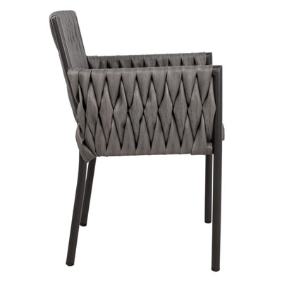 Karrige alumini Martin antracit me synthetic rattan 55×59×83 cm (HM5564.02)
