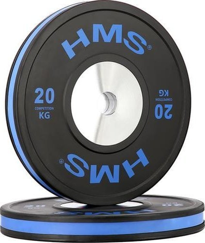 Олимписки диск HMS BTBR20, 20 kg, гумена обвивка, црн
