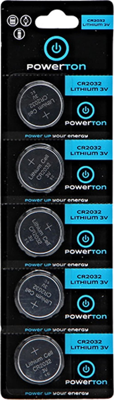 Bateri litiumi Powerton CR2032, 3V, paketë me 5 copë