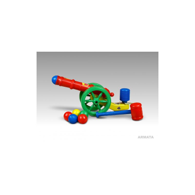Top lodër MARGOS Colorful Cannon, 57cm, me çekan dhe topa, shumëngjyrësh