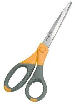 Gërshërë WEDO TITAN Plus, 180mm, maja të mprehta, gri verdhë