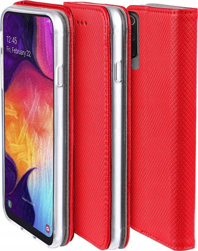 Këllëf libër për Motorola Moto Edge 40, Smart Case, i kuq