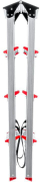 Shkallë DIY me shkallëza, 94.5cm, 150kg, argjendtë