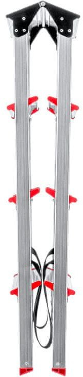 Shkallë DIY me shkallëza, 94.5cm, 150kg, argjendtë