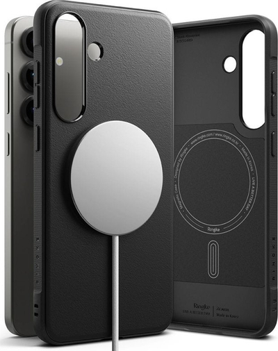 Mbulesë telefoni Ringke Onyx Magnetic për Samsung S25 Plus, MagSafe, e zezë