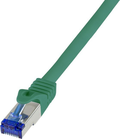 Kabllo interneti LogiLink C6A095S, CAT 6A S/FTP, 10m, jeshile