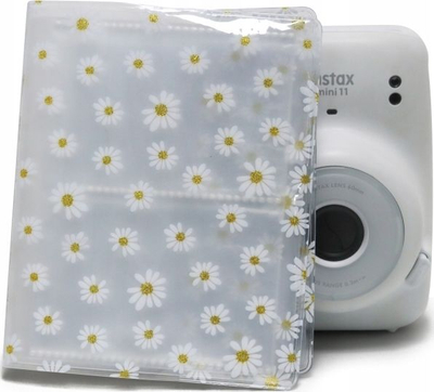 Album foto LoveInstant Mini, për 64 foto, që shkon me Fujifilm Instax Mini, me lule margaritare të bardha