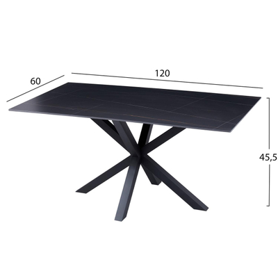 Tavolinë për kafe 120x60x45,5Hcm (HM9470.04), zezë