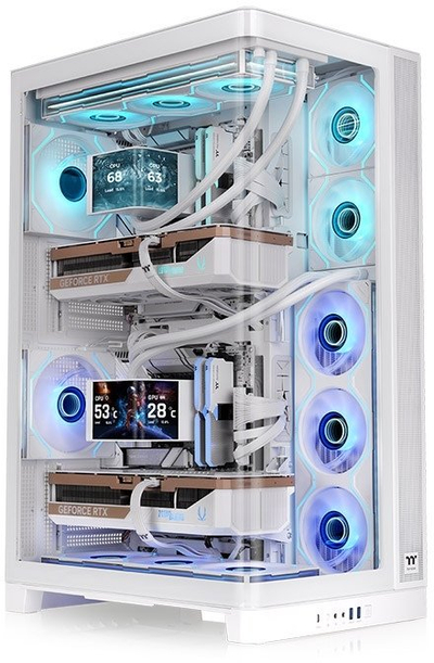 Kasë kompjuteri Thermaltake CAPO X Snow, Full Tower, xham panoramik, e bardhë