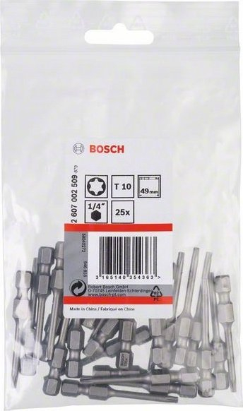 Set bitash Torx Bosch 2607002509 T10, Extra Hard, 25 copë