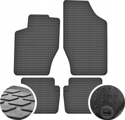 Tepeta gome GeyerHosaja Peugeot 307, set 4 copë, 2000-2008, të zeza