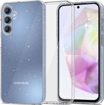 Këllëf Tech-Protect FlexAir për Samsung Galaxy A34, gome TPU e butë, efekt me shkëlqim, transparent