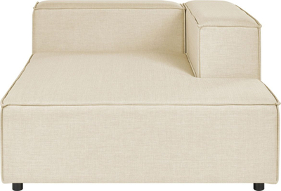 Shezlong APRICA, faux linen, stil modern, bezhë