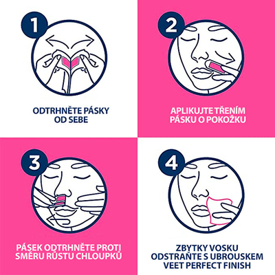 Shirita për depilim me dyll Veet Mini, 20 copë