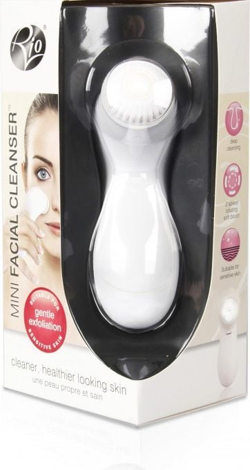 Furçë elektrike fytyre Rio Mini Facial Cleanser, 2 shpejtësi, e bardhë