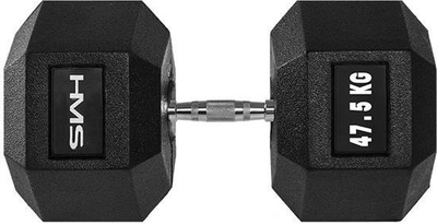 Shtanga për ushtrime HMS Hex Pro, 47.5kg, të zeza