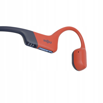 Kufje sportive Shokz OpenSwim Pro, Bluetooth MP3, IP68, ngjyrë e kuqe-portokalli