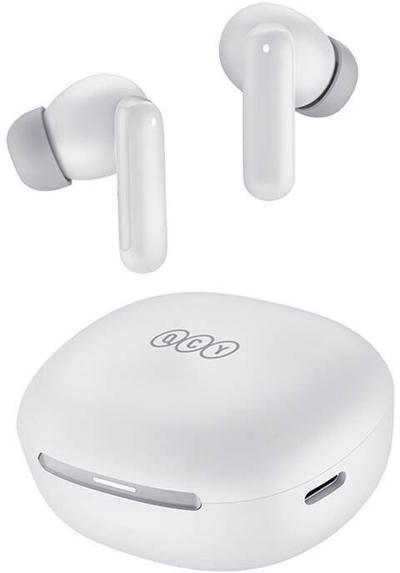 Kufje TWS QCY MeloBuds HT16, me heqje zhurme 45 dB, IPX4, të bardha