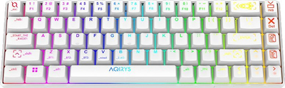 Tastierë mekanike wireless AQIRYS Mira, 60%, Bluetooth USB, RGB, e bardhë