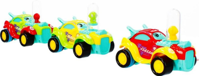 Makinë lodër gare Mega Creative Car Race, me tërheqje mbrapa, me figurë lëvizëse, me shumë ngjyra