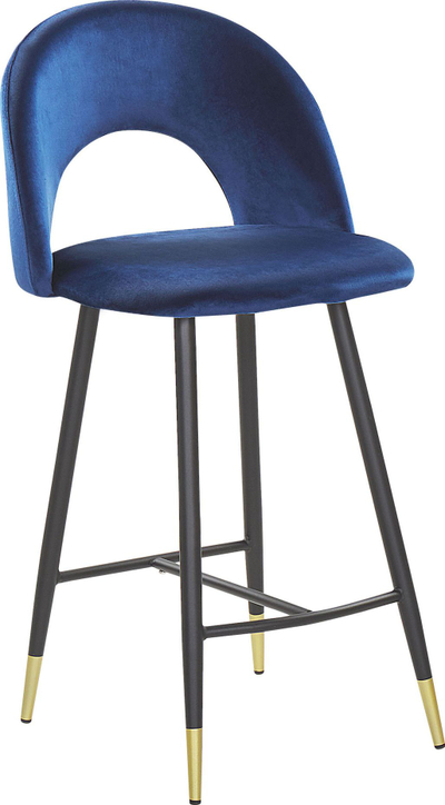 Set karrigesh bari Beliani Falton, 2 copë, kadife blu