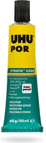 Ngjitës UHU për stiropor, 40 g, transparent