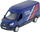 Метална макета Ford Transit Van Daffi 2018, размер 1:32, сина боја