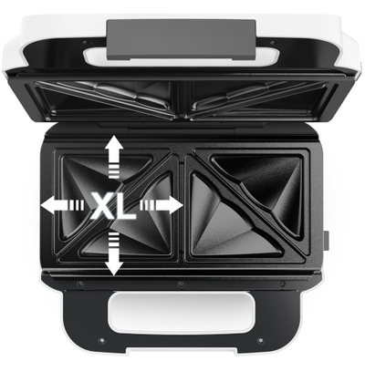 Tostier dhe aparat waffle Tefal SW7011, 700W, pllaka të këmbyeshme, i bardhë