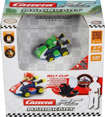 Makina me telekomandë Carrera Mario Kart Mini Racer Yoshi, 2.4 GHz, shkallë 1:50, jeshile