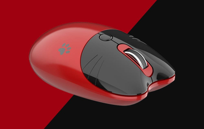 Maus wireless Mofii M3DM, 1600 DPI, 2.4G dhe Bluetooth, i kuq e zi