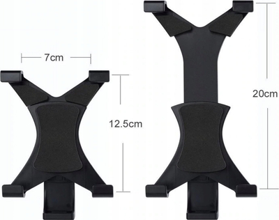 Mbajtës tablet për tripod STRADO, filet 1/4", i zi