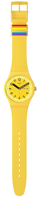 Orë Swatch Love is Love Proudly Yellow SO29J702, e verdhë
