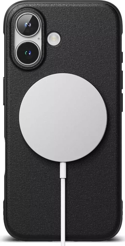 Këllëf telefoni Ringke Onyx Magnetic MagSafe për iPhone 16, nga TPU, i zi