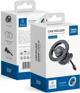 Mbajtës magnetik për makinë Blue Star Smart Lock X1, për ajrosje, MagSafe, i zi