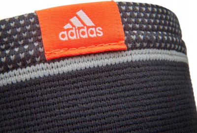 Mbështetëse gjuri Adidas, përmasë M, kompresion elastik, gri me të zezë