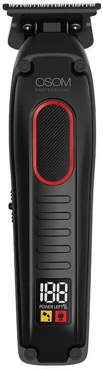 Makineri trimmer flokësh OSOM Professional COMFORT OSOMPI78BL, pa kabllo, ekran LED, e zezë