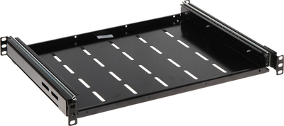 Rafë rrëshqitëse RACK Delta P19S/330, 19", 1U, e zezë
